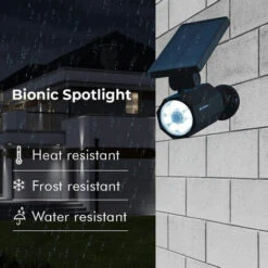 Bionic Spotlight Deluxe LED Lampes Solaires Spot à Énergie Solaire Avec Détecteur De Mouvement De 25 Pieds Extérieur Étanche Résistant Au Gel Éclairage Extérieur De Cour (Noir) Taille Unique -OSRAM || EUROPALAMP Soldes Boutique 71946443 4