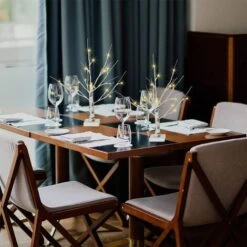 Lampe De Table En Forme De Bouleau De 45 Cm - Bouleau De Table Avec 18 LED Blanches Chaudes - À Piles - Pour La Maison, Une Fête, Un Mariage, Pâques, Noël - ST0002 -OSRAM || EUROPALAMP Soldes Boutique 72877403 5