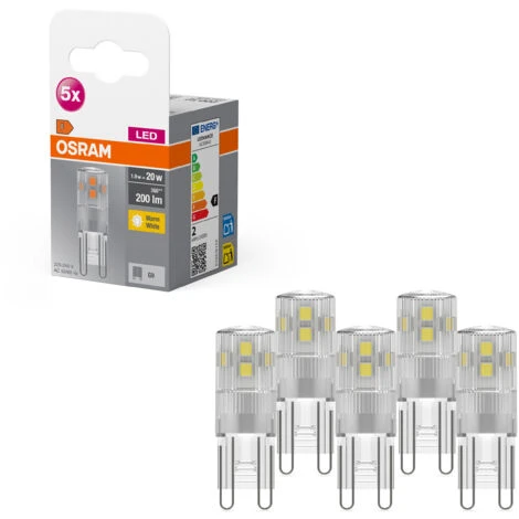 OSRAM Lampe LED Star PIN, G9-base, Verre Clair ,Blanc Chaud (2700K), 200 Lumen, Remplacement De La Traditionnelle 20W-Ampoules 5-Pack 5 OSRAM Lampe LED Star PIN, G9-base, Verre Clair ,Blanc Chaud (2700K), 200 Lumen, Remplacement De La Traditionnelle 20W-Ampoules 5-Pack – Image 3