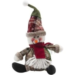 Peluche Assise Bonhomme De Neige 25cm