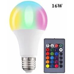 Ampoules à Filament LED, Ampoules LED RGBW DIMMABLE E27 Lampes De Chambre Télécommandées Avec Fonction Mémoire Et Minuterie, 7 Niveaux De Luminosité Pour Maison/Décoration/Bar/Fête (15W) -