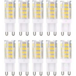 Ampoule LED G9 Blanc Chaud 3000K 5W G9 LED Ampoule Lumiere équivalent Aux Ampoules Halogènes De 40 W 420 Lumens Not Dimmable, Lot De 10 [Classe énergétique A+]