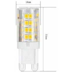 Ampoule LED G9 Blanc Chaud 3000K 5W G9 LED Ampoule Lumiere équivalent Aux Ampoules Halogènes De 40 W 420 Lumens Not Dimmable, Lot De 10 [Classe énergétique A+] -OSRAM || EUROPALAMP Soldes Boutique 75424094 5
