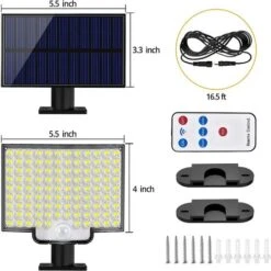 Lampe Solaire 106LED 4 Modes IP65 5M Capteur De Mouvement - 1 Pack -OSRAM || EUROPALAMP Soldes Boutique 75427595 5