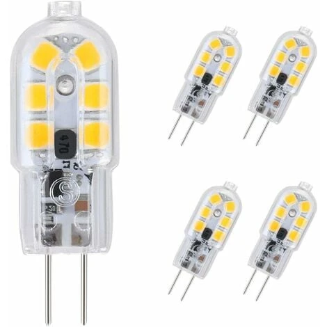 AIDUCHO G4 LED Ampoule,5-Pack 20W Ampoules Halogènes Équivalentes,Ampoule LED G4 2W Économie Pour Les Ampoules De Hotte,AC/DC 12V 180LM 3000K Couleur Transparente 3 AIDUCHO G4 LED Ampoule,5-Pack 20W Ampoules Halogènes Équivalentes,Ampoule LED G4 2W Économie Pour Les Ampoules De Hotte,AC/DC 12V 180LM 3000K Couleur Transparente