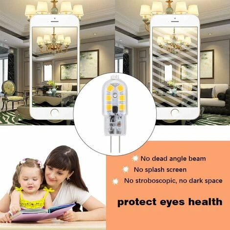 AIDUCHO G4 LED Ampoule,5-Pack 20W Ampoules Halogènes Équivalentes,Ampoule LED G4 2W Économie Pour Les Ampoules De Hotte,AC/DC 12V 180LM 3000K Couleur Transparente 6 AIDUCHO G4 LED Ampoule,5-Pack 20W Ampoules Halogènes Équivalentes,Ampoule LED G4 2W Économie Pour Les Ampoules De Hotte,AC/DC 12V 180LM 3000K Couleur Transparente – Image 4
