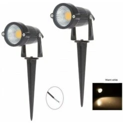 Lot De 10 Spot LED COB 5W 220V Spots Jardin Orientables Avec Piquet Luminaires Extérieur Jardin Terrasse -OSRAM || EUROPALAMP Soldes Boutique 76376072 3