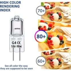 SVKBJROY Ampoules Halogènes G4, Lampe De Base à Broche Halogène G4 12V 20W, 2800K Blanc Chaud Gradable G4 Lampe à Capsule Transparente Lot De 10 -OSRAM || EUROPALAMP Soldes Boutique 76481219 5