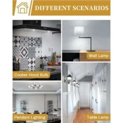 SVKBJROY 2 Pièces Ampoule Hotte Aspirante 40W De Remplacement Incandescent, E14 T25 LED 4W Ampoule De Hotte, Ampoule à Filament Edison, Blanc, 6000K, Lampe Pour Hotte Aspirante -OSRAM || EUROPALAMP Soldes Boutique 76481248 5