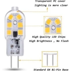Ampoule LED G4 Pour Hotte De Cuisine 12 V 2 W Blanc Froid 6000 K, 200 Lm, équivalent Halogène G4 Bi-broches, Lampe LED G4 12 V AC/DC Pour Camping-car/hotte De Cuisine, Non Dimmable, Lot De 10 [Classe -OSRAM || EUROPALAMP Soldes Boutique 76529843 4