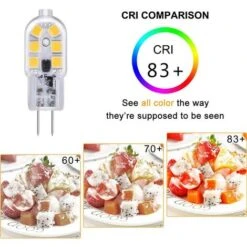 Ampoule LED G4 Pour Hotte De Cuisine 12 V 2 W Blanc Froid 6000 K, 200 Lm, équivalent Halogène G4 Bi-broches, Lampe LED G4 12 V AC/DC Pour Camping-car/hotte De Cuisine, Non Dimmable, Lot De 10 [Classe -OSRAM || EUROPALAMP Soldes Boutique 76529843 5
