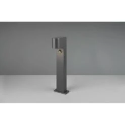 Borne De Jardin Basse 1xGU10 Roya Anthracite IP44 Détecteur De Mouvement Trio Lighting