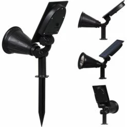 Lampe Solaire Extérieur, Solaire Projecteur, Extérieur Sans Fil Etanche IP65 Lampe Jardin Avec 180° Réglable Spot Solaire Extérieur Pour Jardin, Cour, Chemin, Allé. (6000K Blanc Froid) -OSRAM || EUROPALAMP Soldes Boutique 77217383 4