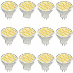 MR11 GU4 Ampoule LED Lumière Lumières DC/AC 10–30V 3 W, 12V, 24V, 30W Ampoule Halogène équivalent, 400 Lumens, Blanc Chaud 3000K, LED De Remplacement Pour Kit, Jardin, Intérieur, (lot De 12)