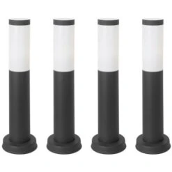 FORLIGHT Koral (4pcs) Balise De Jardin Extérieure étanche IP55. Acier Inoxydable Urban Grey 23W.