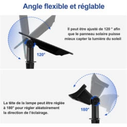 Meykoers Lampe Spot LED Solaire, Avec Panneau Solaire Lampe Jardin, 2pcs Extérieur Solaire Pour Jardin -OSRAM || EUROPALAMP Soldes Boutique 78209511 2