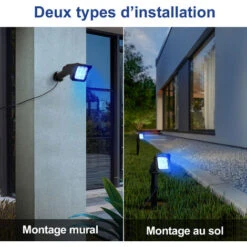 Meykoers Lampe Spot LED Solaire, Avec Panneau Solaire Lampe Jardin, 4pcs Extérieur Solaire Pour Jardin -OSRAM || EUROPALAMP Soldes Boutique 78209604 4