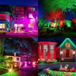 LED Solaire Projecteur Couleurs Lampe Solaire Exterieur Etanche RGB Spot Solaire Extérieur Avec Câble 15m Eclairage Extérieur Solaire Pour Jardin, Terrasses, Chemin, Pelouses 5 Pièces [Classe énergéti -OSRAM || EUROPALAMP Soldes Boutique 78365453 4