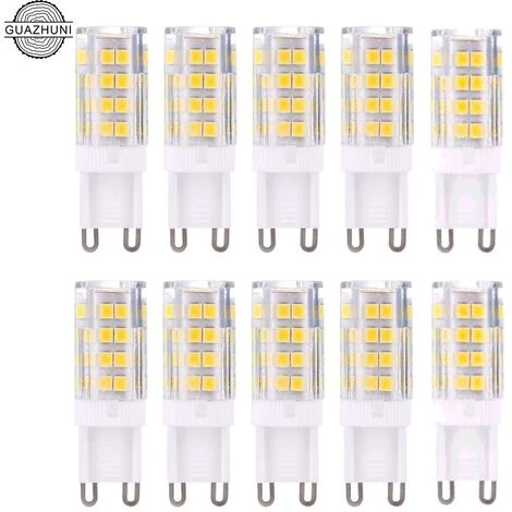 G9 LED Lampe Ampoules, Blanc Chaud 3000K 5W G9 LED Ampoule Lumiere équivalent Aux Ampoules Halogènes De 40 W 420 Lumens Not Dimmable, Lot De 10 ,Guazhuni 3 G9 LED Lampe Ampoules, Blanc Chaud 3000K 5W G9 LED Ampoule Lumiere équivalent Aux Ampoules Halogènes De 40 W 420 Lumens Not Dimmable, Lot De 10 ,Guazhuni