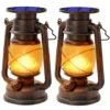 Lanternes Solaires Extérieur Lanterne Tempête LED De Lanterne Avec Effet De Flammes Lampe-tempête Décorative à LED Design Rétro étanche Pour Jardin,Chemins,Paysage (2pack) -OSRAM || EUROPALAMP Soldes Boutique 78539192 1