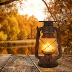 Lanternes Solaires Extérieur Lanterne Tempête LED De Lanterne Avec Effet De Flammes Lampe-tempête Décorative à LED Design Rétro étanche Pour Jardin,Chemins,Paysage (2pack) -OSRAM || EUROPALAMP Soldes Boutique 78539192 3