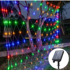 Filet Lumineux LED 6m X 4m 3x2m, Guirlande Pour Arbre De Nol, Jardin, Patio, Bricolage, Décoration De Mariage, Rideau Lumineux Extérieur,Multicolor,1.5M X 1.5M 96 LEDS,EU Plug 220V -OSRAM || EUROPALAMP Soldes Boutique 78766963 4