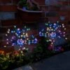 2 X Lampe Solaire Exterieur Jardin Décoration Feux D'artifice Guirlande Lumière Solaire LED Multicolore Étanche Pour Jardin, Parterre De Fleurs, Fête
