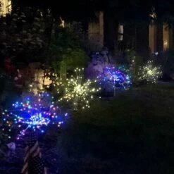 2 X Lampe Solaire Exterieur Jardin Décoration Feux D'artifice Guirlande Lumière Solaire LED Multicolore Étanche Pour Jardin, Parterre De Fleurs, Fête -OSRAM || EUROPALAMP Soldes Boutique 78948542 4