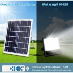 GP 100W LED Projecteur Solaire Solaire Jardin Extérieur Projecteur Plastique Modèle Ménage Nouvelle Campagne Super Lumineux Induction Étanche Lumière 1 Paquet -OSRAM || EUROPALAMP Soldes Boutique 79555523 3