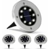 Lumière Solaire Extérieure 8 LED 4 Pcs Projecteur De Jardin Lumière Solaire étanche IP65 Décoration De Lumière De Pelouse Pour Jardin Terrasse Jardin Pelouse (blanc)