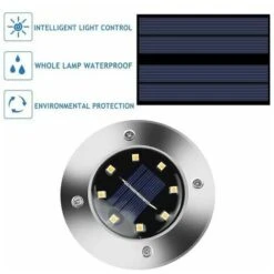 Lumière Solaire Extérieure 8 LED 4 Pcs Projecteur De Jardin Lumière Solaire étanche IP65 Décoration De Lumière De Pelouse Pour Jardin Terrasse Jardin Pelouse (blanc) -OSRAM || EUROPALAMP Soldes Boutique 79633135 3