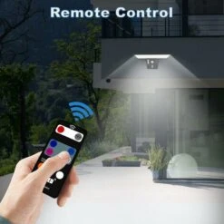 Lampe Solaire Exterieur, 90 LED Lumiere Solaire Exterieur Avec Détecteur De Mouvement, 4 Modes Solaire Extérieur Étanche Lampe De Sécurité, 3 Couleurs Télécommande Lampe Mural Pour Jardin Cour -OSRAM || EUROPALAMP Soldes Boutique 79651860 3