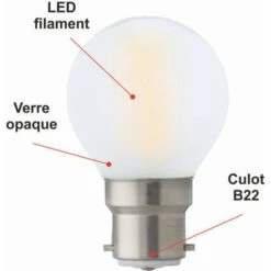 Lot De 12 Ampoules LED Filament B22 Sphérique 4W 470Lm 2700K - Garantie 2 Ans -OSRAM || EUROPALAMP Soldes Boutique 80592263 2