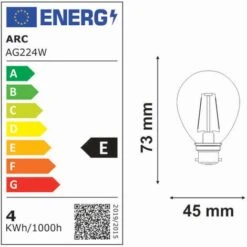 Lot De 12 Ampoules LED Filament B22 Sphérique 4W 470Lm 2700K - Garantie 2 Ans -OSRAM || EUROPALAMP Soldes Boutique 80592263 4