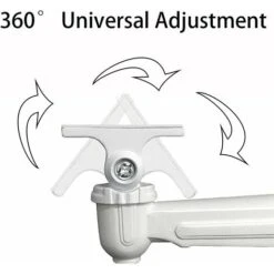 Support De Caméra De Sécurité, Fixation Réglable De La Caméra, Support De Caméra, Support De Support De Caméra Universel à 360 ° Pour Système De Surveillance à Domicile, Caméra, Projecteur (Blanc) -OSRAM || EUROPALAMP Soldes Boutique 80709433 4