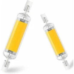 Ampoule LED R7S 78mm 10W, 2PCS R7S LED 78mm, 220v Blanc Chaud, Convient Pour La Maison, La Cuisine, La Chambre, Le Balcon, Le Bureau, Etc.