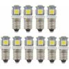 Lot De 10 Ampoules LED E10 9 V Blanc Froid 5 SMD 5 W (blanc Froid, 9 V) -OSRAM || EUROPALAMP Soldes Boutique 81066621 1