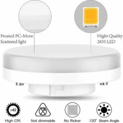 Ampoule LED GX53-7W/550LM,remplacement à Incandescence 50W/CFL 18W,blanc Chaud 3000K, Non Gradable,175-250V, Lot De 4[Classe énergétique A+] -OSRAM || EUROPALAMP Soldes Boutique 81203410 3