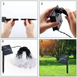 Guirlande Lumineuse Solaire 30 LED SDLOGAL Extérieure Et Interieur 6.5 M 8 Modes IP65 Etanche Guinguette Pour Jardin Lumière Chaude -OSRAM || EUROPALAMP Soldes Boutique 81385536 5