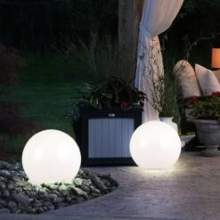 Boule Solaire Pour Extérieur 30 Cm Boule Lumineuse Solaire Boule De Jardin Lumineuse Décoration De Jardin à LED Solaire, Avec Piquet De Sol, Durée D'éclairage Environ 6-8 Heures, H 66,5 Cm, Lot De 2 -OSRAM || EUROPALAMP Soldes Boutique 81922260 3