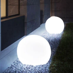 Boule Solaire Pour Extérieur 30 Cm Boule Lumineuse Solaire Boule De Jardin Lumineuse Décoration De Jardin à LED Solaire, Avec Piquet De Sol, Durée D'éclairage Environ 6-8 Heures, H 66,5 Cm, Lot De 2 -OSRAM || EUROPALAMP Soldes Boutique 81922260 5