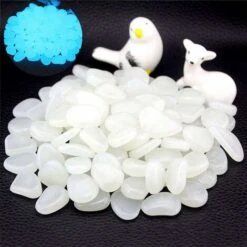 Pierre Lumineuse, 100 Pcs Galet Lumineux Pierres Luminescentes Exterieur Artificiels Galets Fluorescent Décoration Pour Jardin Chemin Piscine Aquarium Éclairage De Nuit (Blanc) - MODOU -OSRAM || EUROPALAMP Soldes Boutique 83729542 2