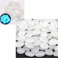 Pierre Lumineuse, 100 Pcs Galet Lumineux Pierres Luminescentes Exterieur Artificiels Galets Fluorescent Décoration Pour Jardin Chemin Piscine Aquarium Éclairage De Nuit (Blanc) - MODOU -OSRAM || EUROPALAMP Soldes Boutique 83729542 3