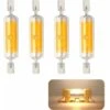 4 Pièces R7S LED 78mm Ampoules Dimmable 10W 230V, Ampoule LED Blanc Chaud 3000K, 800LM COB Ampoule LED, 360° Angle De Faisceau, Equivalent à 80W Lampe Halogène [Classe énergétique A+] -OSRAM || EUROPALAMP Soldes Boutique 84051648 1