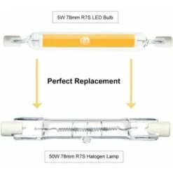 5W R7S 78MM Ampoule LED De J78 COB Filament, 500 Lumens 360 Degrés, Ampoule Halogène 30W 48W 50W équivalent, Parfait Pour Maison, Cuisine, Pièce, Balcon, Bureau, Etc (2pcs, Blanc Chaud 2700K) -OSRAM || EUROPALAMP Soldes Boutique 85337120 5