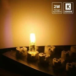 LED G4 Dimmable Ampoules,2W Equivalent 20W Halogène Lampe,200LM Blanc Chaud Économies D’énergie Ampoule,Pas De Scintillement,AC/DC 12-24V,G4 Bi-pin ,360°Angle De Faisceaux,Lot De 10 [Classe énergétiqu -OSRAM || EUROPALAMP Soldes Boutique 85735821 4