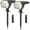 2 Pack 108 LED Spot Solaire Exterieur, Lampes Solaires Etanche IP65 Projecteur Solaire Exterieur 4 Modes Dtecteur De Eclairage Extérieur Solaire Pour Jardin, Extérieur, Chemin, Allée, -OSRAM || EUROPALAMP Soldes Boutique 85797669 1