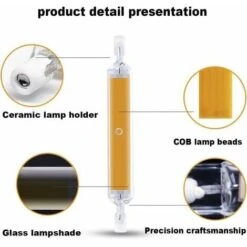 Lumière LED R7S, Ampoule LED R7S 118 Mm, 20 W, Source Lumineuse 2000 Lm, Angle De Faisceau 360°, Pas De Scintillement, Lumière Blanche Chaude 220 V (2ps) -OSRAM || EUROPALAMP Soldes Boutique 86739368 4