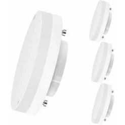 LED GX53, 5W équivalent à 40W, 3000K Lumière Blanche Chaude, 470 Lm, Faible Consommation, Non Dimmable - Pack