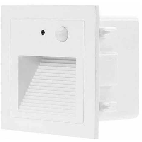 DHKLFA Lot De 8 LED Spot Mural Encastré 3W Applique Murale Escalier Etape Lumière Lampe Détecteur De Mouvement Sol Encastré Lumière Escalier Lumière Hall Lampe 2800K Blanc Chaud-Cadre Blanc-gris Chaud 5 DHKLFA Lot De 8 LED Spot Mural Encastré 3W Applique Murale Escalier Etape Lumière Lampe Détecteur De Mouvement Sol Encastré Lumière Escalier Lumière Hall Lampe 2800K Blanc Chaud-Cadre Blanc-gris Chaud – Image 3